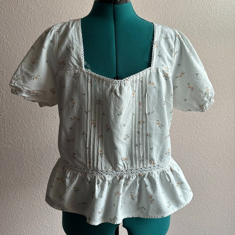 Celebrity Pink Juniors' Sweetheart-Neck Pintucked Peplum Top Size XL